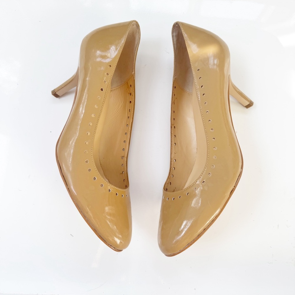 Kate Spade New York Patent Leather Eyelet Trim Pumps
